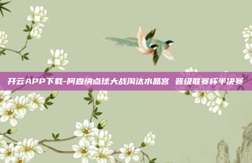 开云APP下载-阿森纳点球大战淘汰水晶宫 晋级联赛杯半决赛